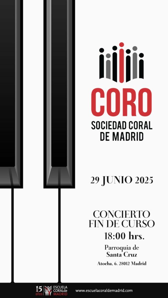 Cartel del Concierto Sociedad Coral de Madrid Junio 2025